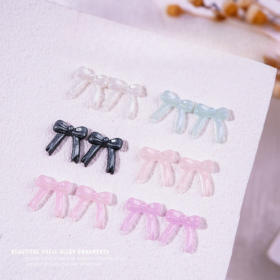 100 ชิ้น/แพ็ค โบว์กลิตเตอร์ใหม - Resin Glitter Pack บทวิจารณ์และราคา
